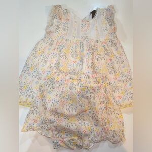 Fleurisse Delicate Pastel Lamb Dress and Bloomers size 18/24M